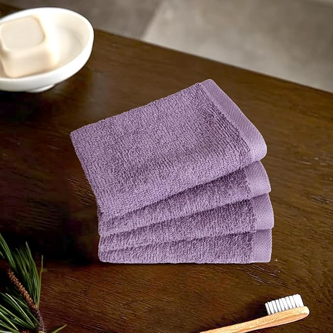 Amazon Basics washcloth for bathroom, 100% Cotton Extra Absorbent, Fast Drying - Image 5