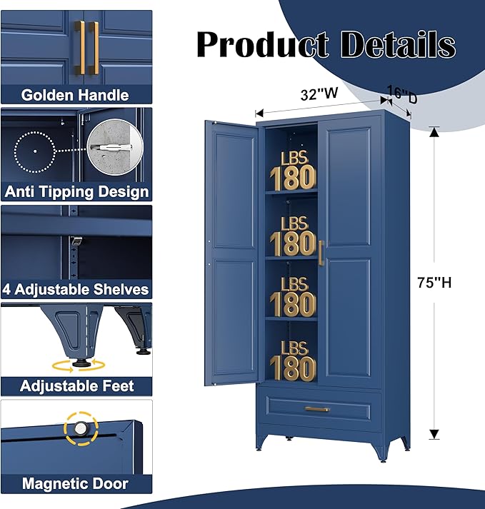 75" Kitchen Pantry Cabinet - Image 3