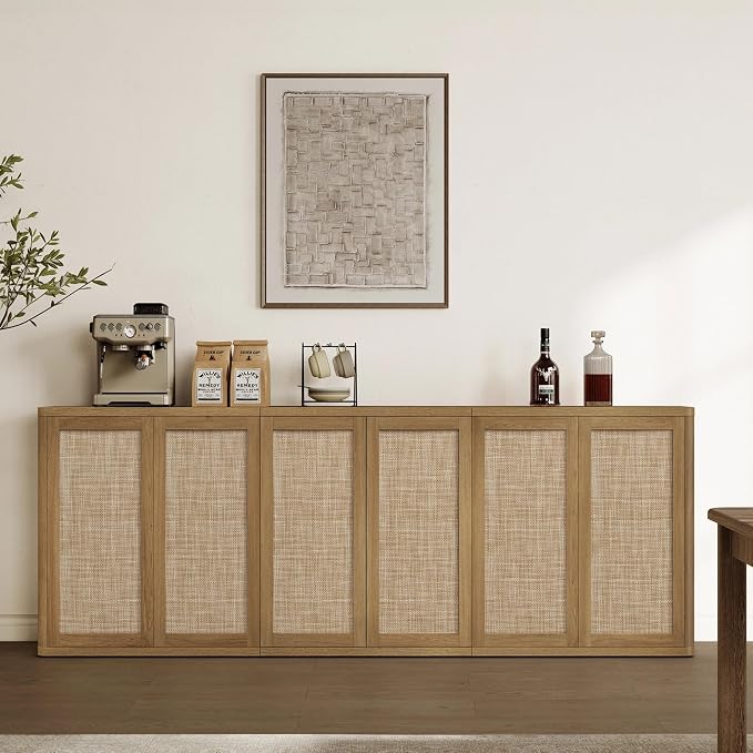 SICOTAS Rattan Sideboard Buffet Console Table by SICOTAS