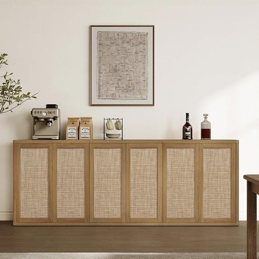 SICOTAS Rattan Sideboard Buffet Console Table by SICOTAS