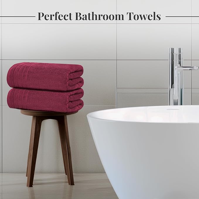 Tens Towels Pack of 4 Extra Large Bath Towels 30 x 60 Inches, 100% Cotton - Image 4