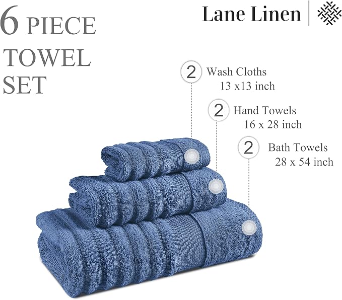 LANE LINEN Bathroom Towel Set - Image 3