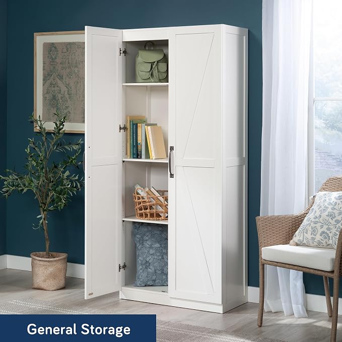 Sauder HomePlus Farmhouse Multipurpose Storage Cabinet Tall Pantry - Image 4
