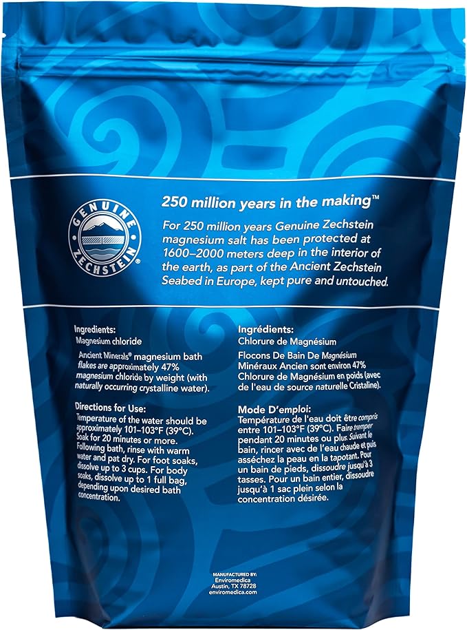 Ancient Minerals Magnesium Bath Flakes – Pure Zechstein Magnesium Chloride - Image 6