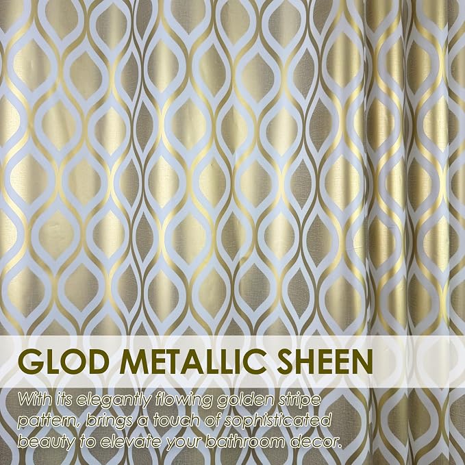 Plastic Shower Curtain Liner, Waterproof Printed PEVA Shower Curtain - Image 3