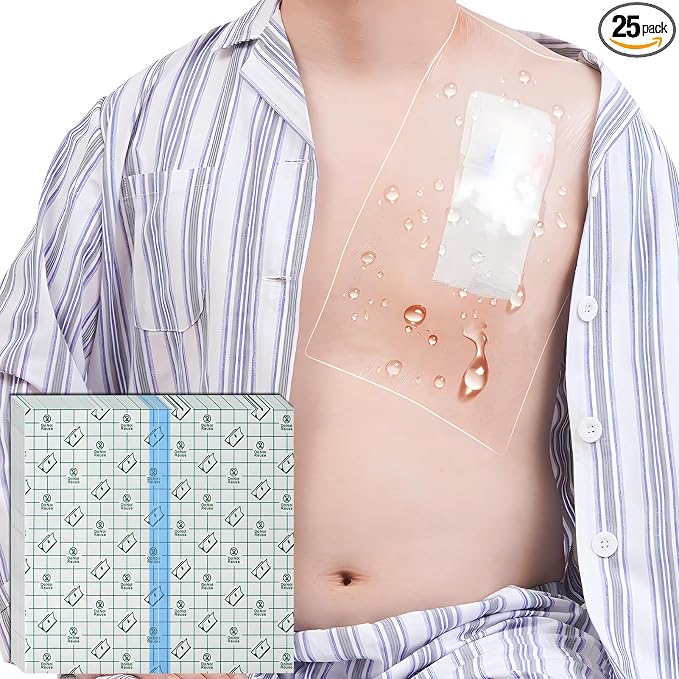 Dialysis Catheter Shower Cover 8"x8", Waterproof Peritoneal Dialysis Chemo Port by Hola+Health