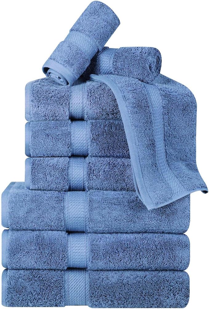 Superior Egyptian Cotton Pile 9 Piece Towel Set, Includes 3 Bath, 3 Hand - Image 2