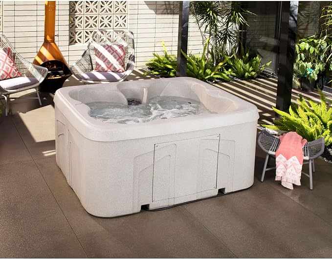 LIFE SMART Spas Rock Solid 4-Person Plug and Play Hot Tub Spa - Image 9
