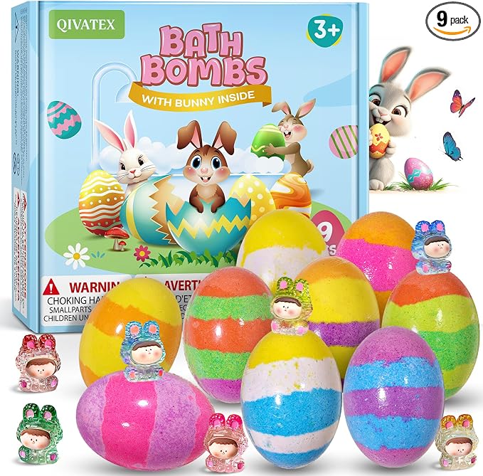 Bath Bombs with Toys Inside, Christmas Stocking Stuffers by Qivatex