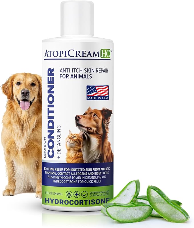 AtopiCream HC Leave-In 1% Hydrocortisone Conditioner Moisturizer by VetriMaxVeterinaryProducts