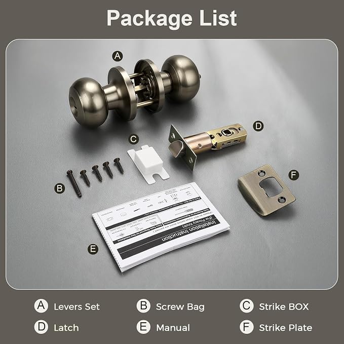 KNOBWELL 10 Pack Privacy Door Knob - Image 7