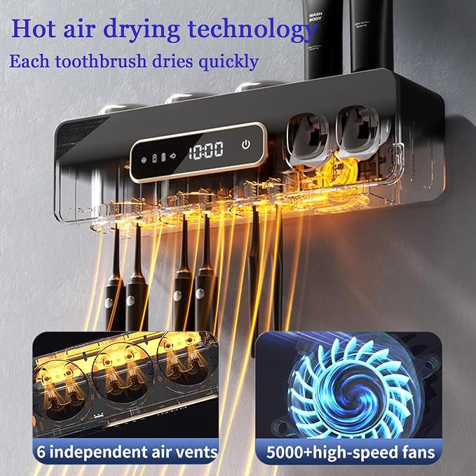 Automatic Toothpaste Dispenser, Rechargeable Toothbrush Holders - Image 5