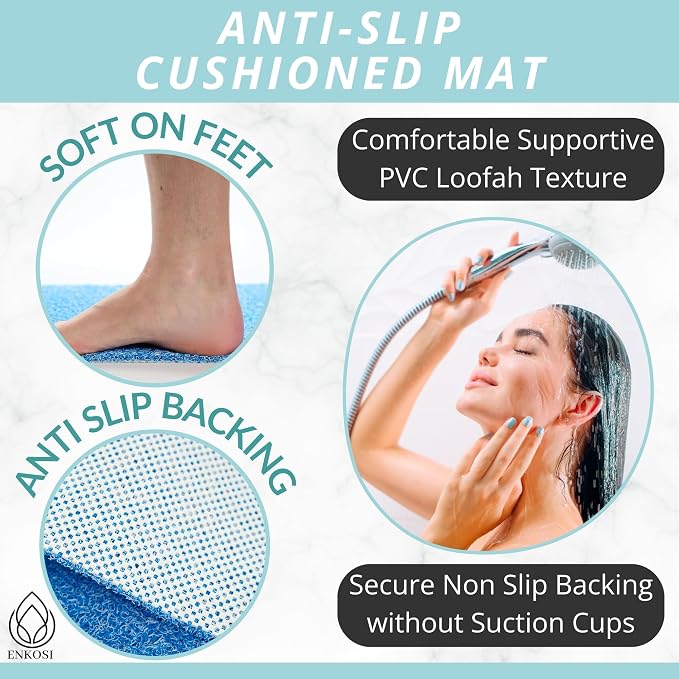 Enkosi Loofah Non-Slip Shower Mat - Image 2