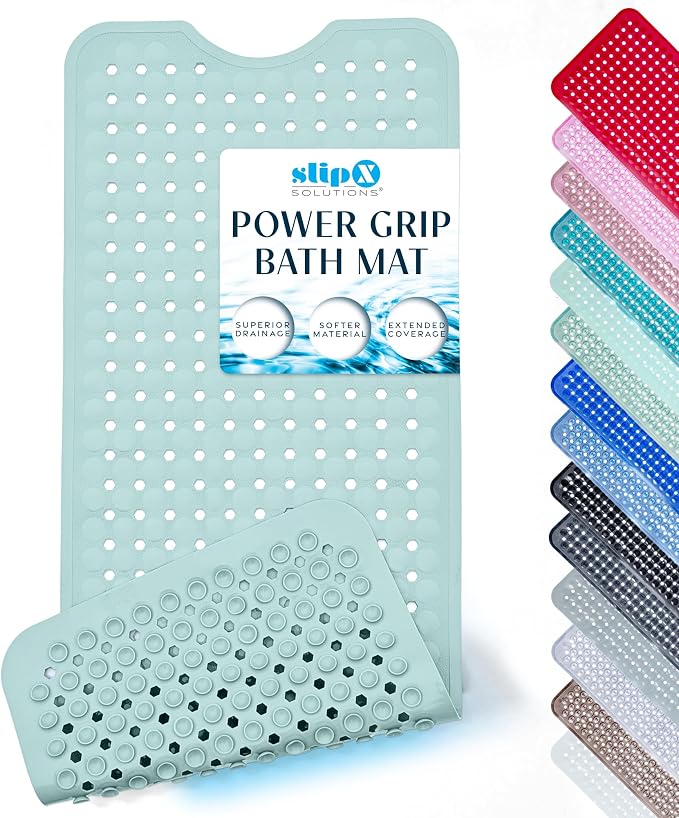 SlipX Solutions Power Grip Bathtub Safety Mat | Precision Grip Technology by SlipXSolutions