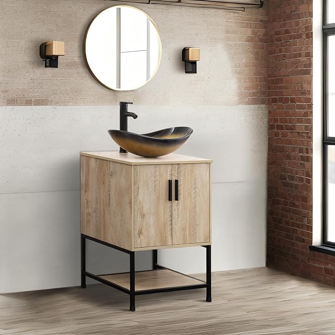UEV Rustic Oak 24" Bathroom Vanity - Image 5