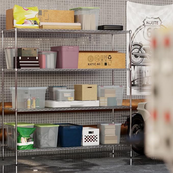 24" Deep x 72" Wide x 74" Height Wire Shelving Kit | 4-Tier | NSF Commercial - Image 7