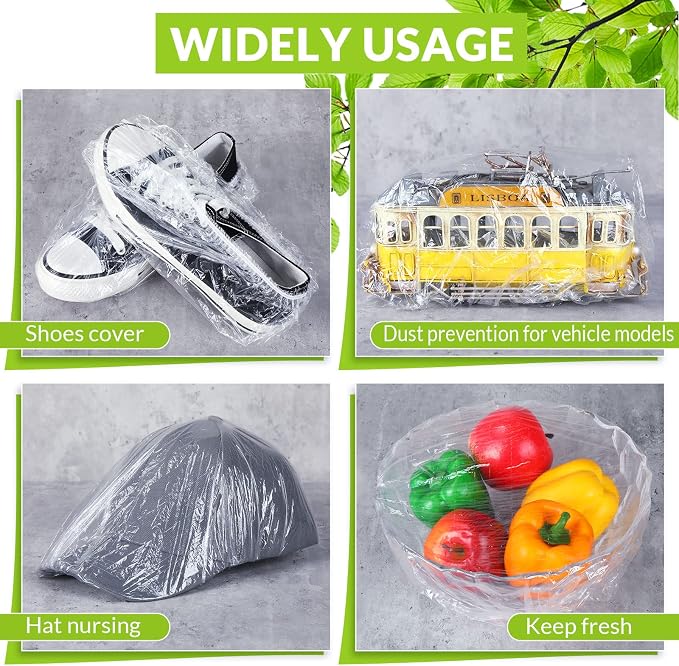 Retisee 1000 Pcs Disposable Shower Caps Bulk 18.2 Plastic Clear Hair Caps - Image 6