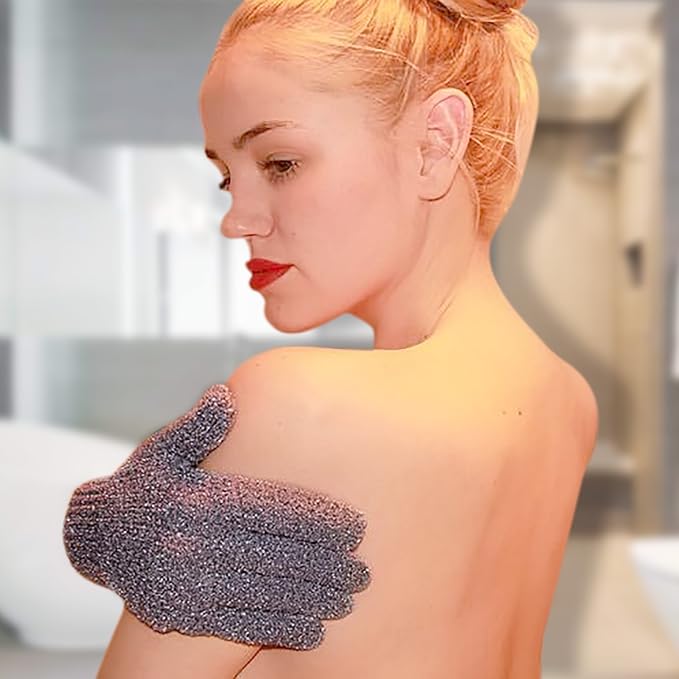 Evridwear Exfoliating Glove for Shower Men and Women, Dual Texture Bath Body - Image 2