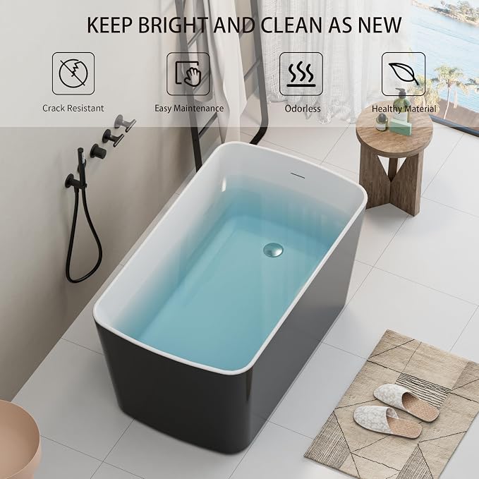 Abruzzo 49" Small Freestanding Bathtub - Image 4