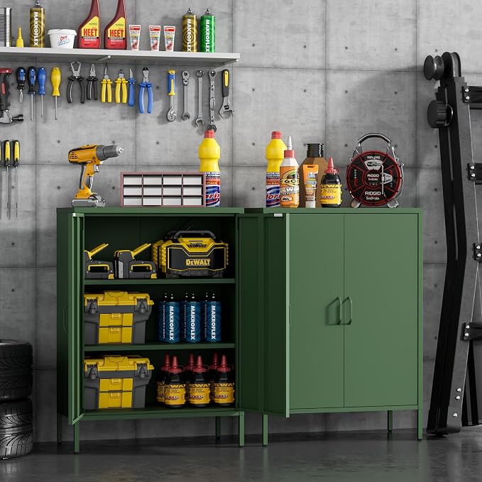 Metal Locker Storage Cabinet, Accent Sideboard Cabinet - Image 5