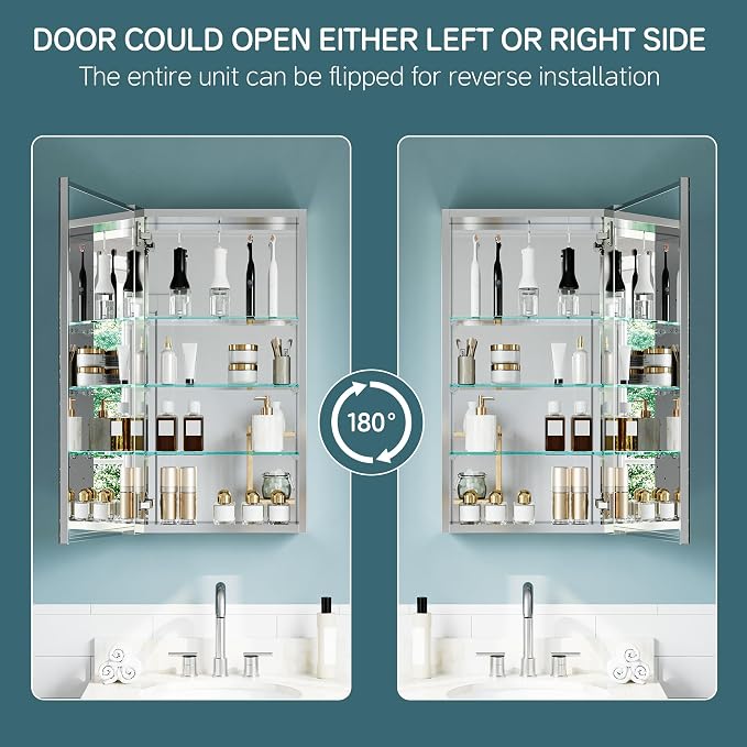 16"x30" Recessed Medicine Cabinet - Image 8