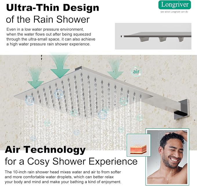 Shower Faucet Set with Hydro Power Temperature Display, Shower System Bathroom - Image 5