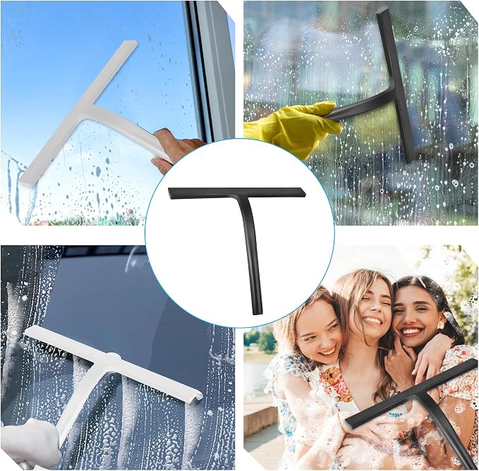 Shower Squeegee for Glass Doors, Mirror Window Tile Scrubber Cleaner - Image 5