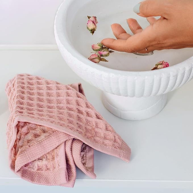 sea me at home Waffle Washcloths Set, 100% Turkish Cotton - Image 2