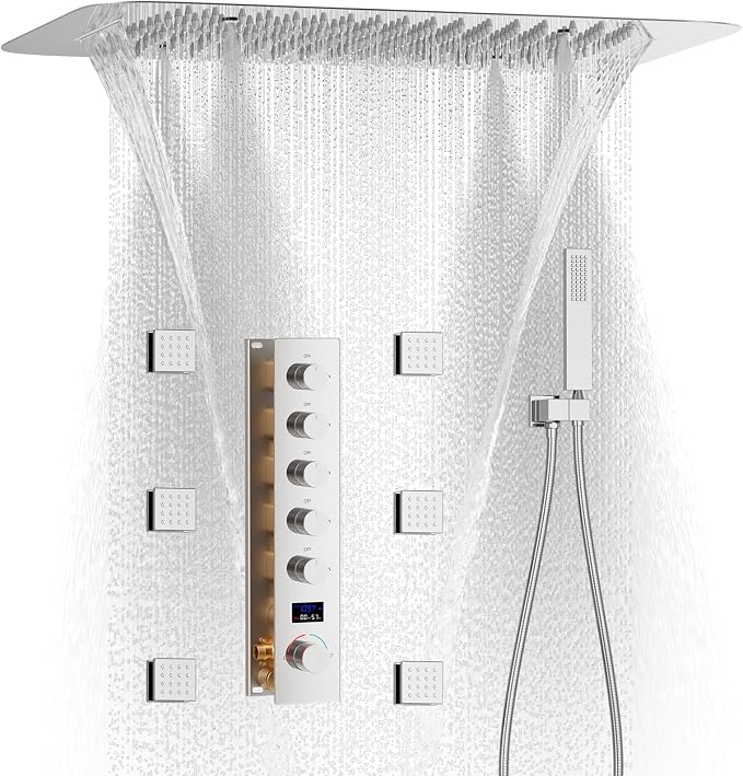 Polished Chrome Digital Display Shower System by KATAIS