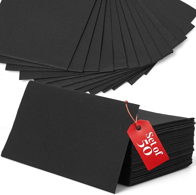 Prestee Black Dinner Napkins Disposable by Prestee