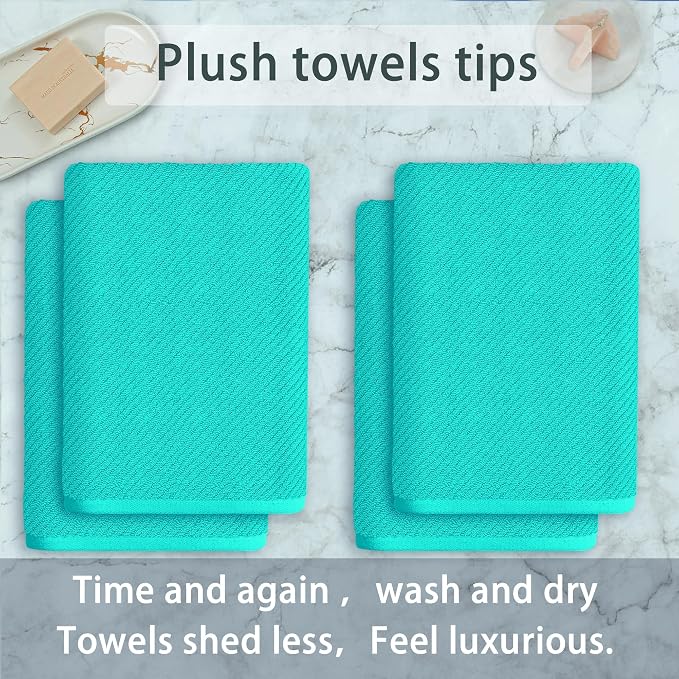 Turquoise Bath Towels - Image 3