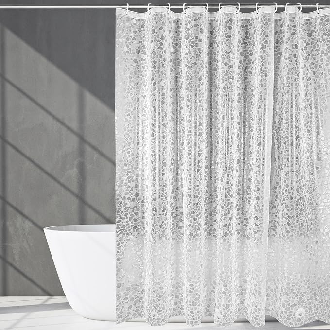 WELTRXE Bathroom Shower Curtain Liner 8G EVA Thick, 72x72 Inch 3D Frosted - Image 7