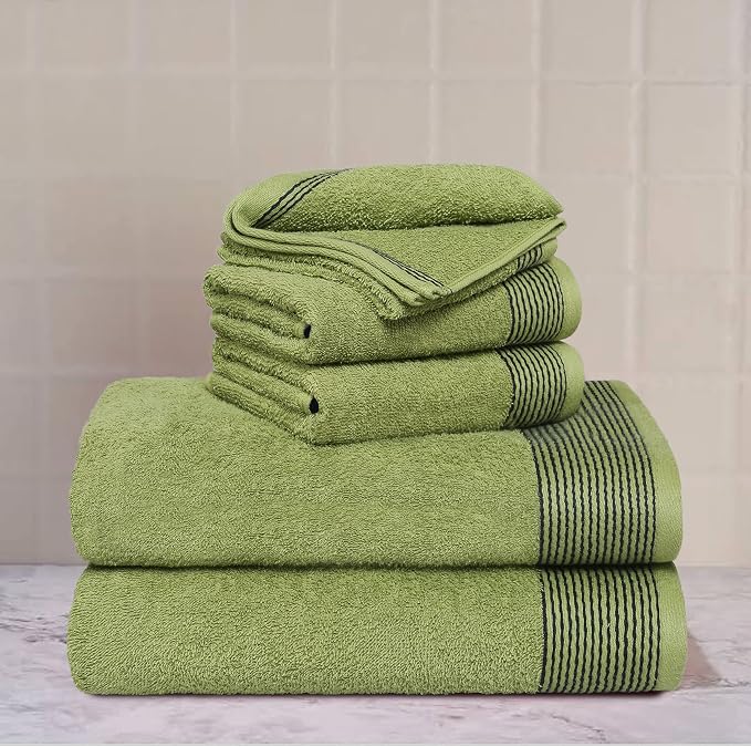 Belizzi Home 100% Cotton Ultra Soft 6 Pack Towel Set, Contains 2 Bath Towels - Image 2