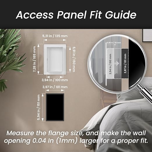 Repa Market 4 x 6 Access Panel for Drywall and Ceiling – White ABS Plastic Door - Image 2