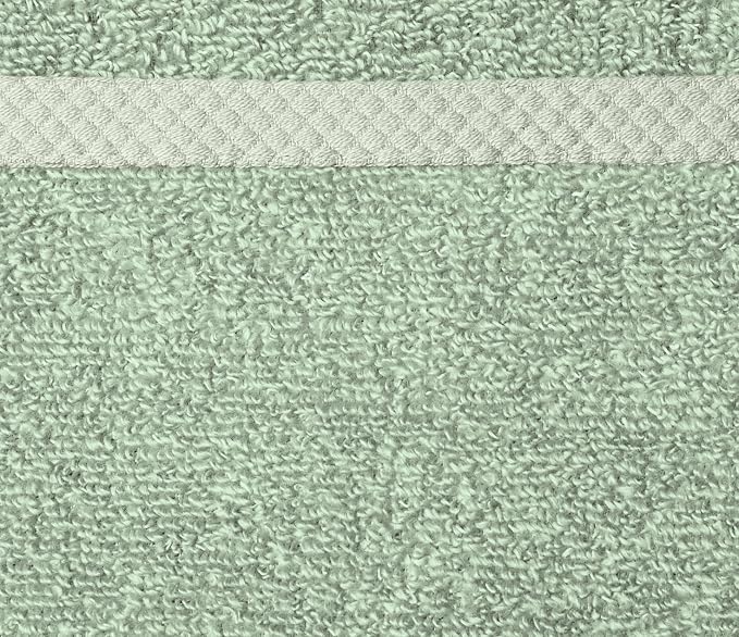Amazon Basics Cotton Washcloths, Seafoam Green - Image 3