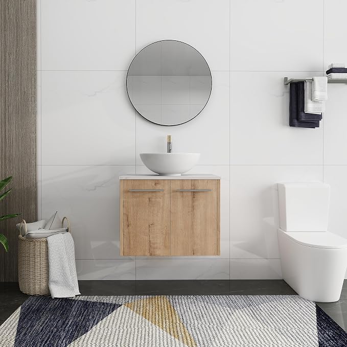 24 Inch Bathroom Vanity with Sink, Modern Wall Mount Floating Bathroom Vanity - Image 5