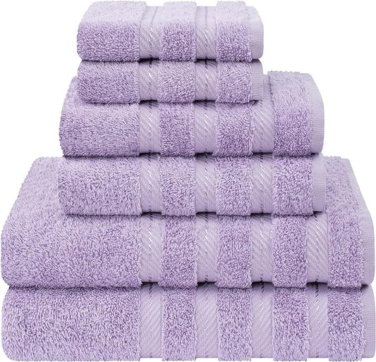 American Soft Linen Luxury 6 Piece Towel Set, 2 Bath Towels 2 Hand Towel 2 by AmericanSoftLinen