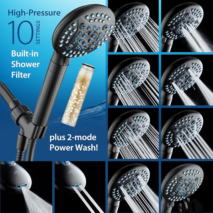 AquaCare 4X High Pressure 10-mode Filter Handheld Shower Head - Image 4