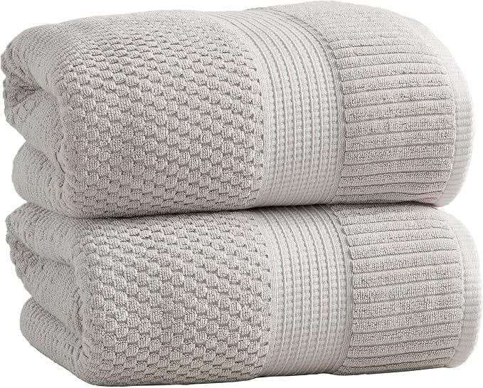 NY Loft 100% Cotton 2 Pack Bath Sheet Towel Set | Absorbent Quick-Dry Oversize by NYLoft