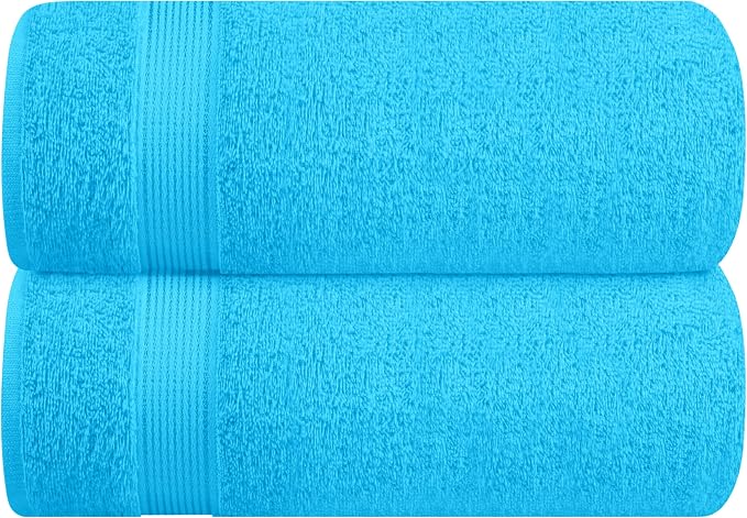 Belizzi Home Cotton 2 Pack Oversized Bath Sheet 35x70, Large Bath Sheet by Unknown
