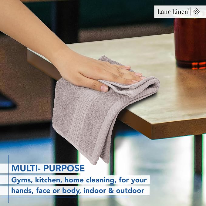 LANE LINEN 100% Cotton Wash Cloths - Image 4