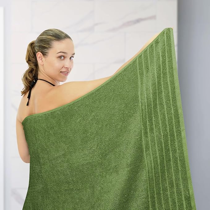 Tens Towels Pack of 1 Jumbo Bath Sheet 40 x 80 Inches, Extra Large & Light - Image 5