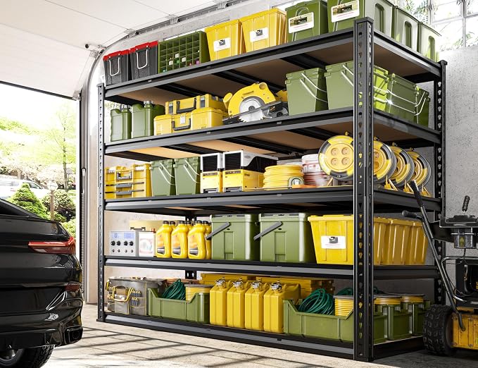 59.9" W Garage Shelves 2230LBS Metal Shelving, 5 Tier Adjustable Garage Storage - Image 7