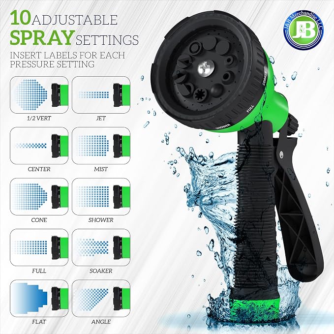 J&B XpandaHose 100ft Expandable Garden Hose – Ultra-Strong 3750D, 4-Layer Latex - Image 5