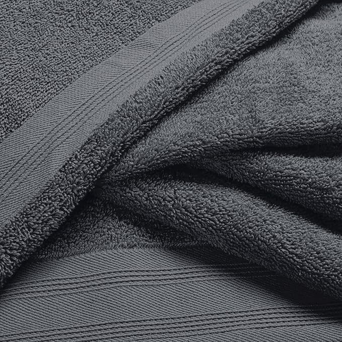 Ultra Soft 6 Pack Cotton Towel Set, Contains 2 Bath Towels 28x55 inch, 2 Hand - Image 2