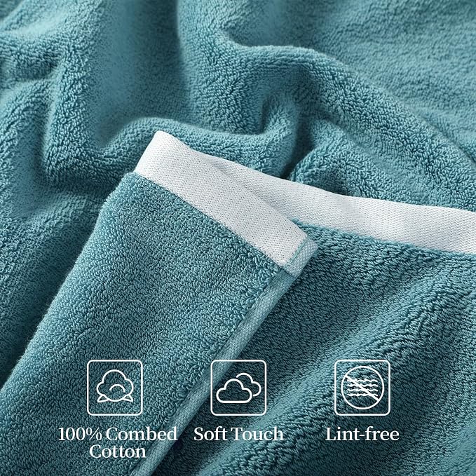 REDKISS 2 Pack 100% Cotton Bath Towels - Image 6