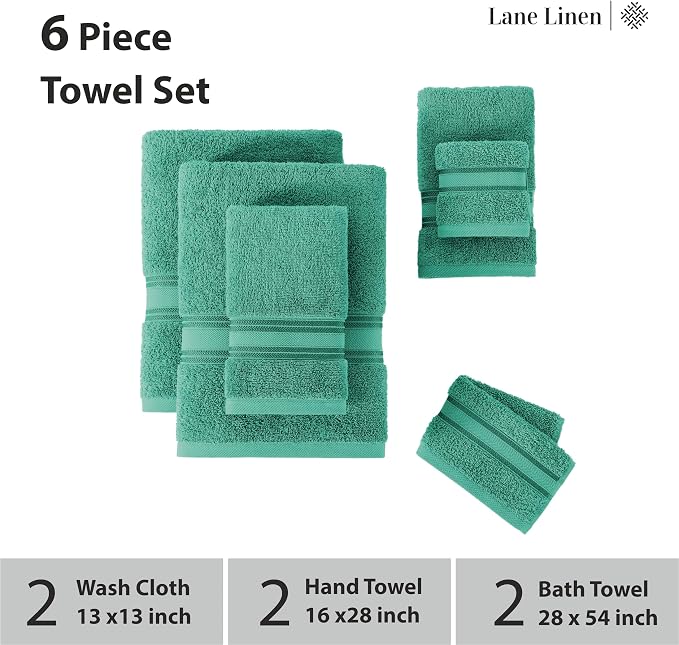LANE LINEN Luxury Bath Towels Set - Image 3