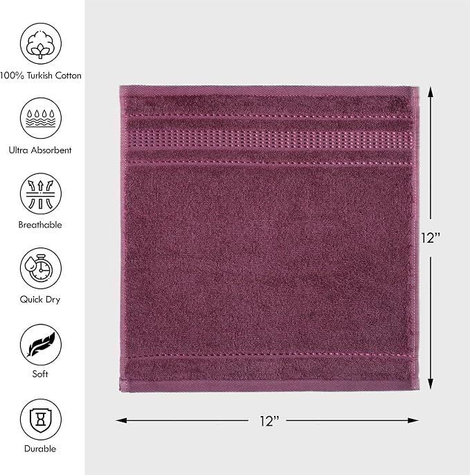Melissa Linen, 100% Cotton Washcloths - Image 2