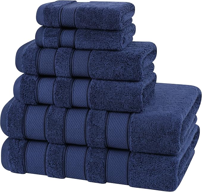 American Soft Linen Salem Turkish Bath Towel Set, 100% Cotton 600 GSM 6 Piece - Image 7
