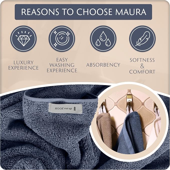 MAURA Basics Bath Towel Sets for Bathroom - Image 4